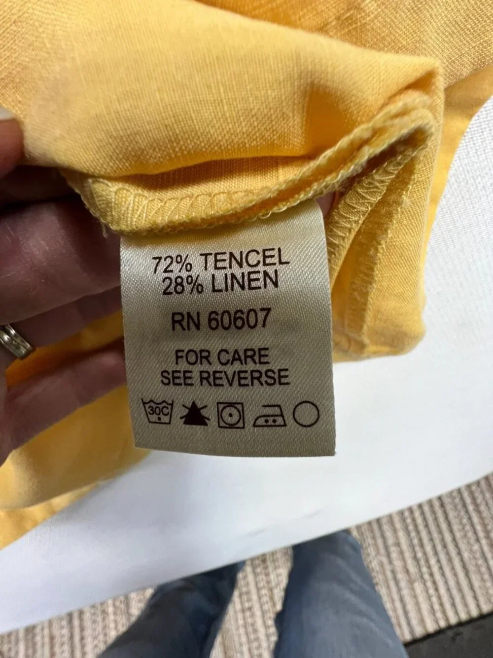 Saltaire Men's Linen Blend Button-Down Shirt Short Sleeve Size XL Yellow